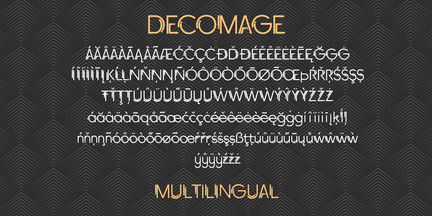 Пример шрифта HS Decomage Regular